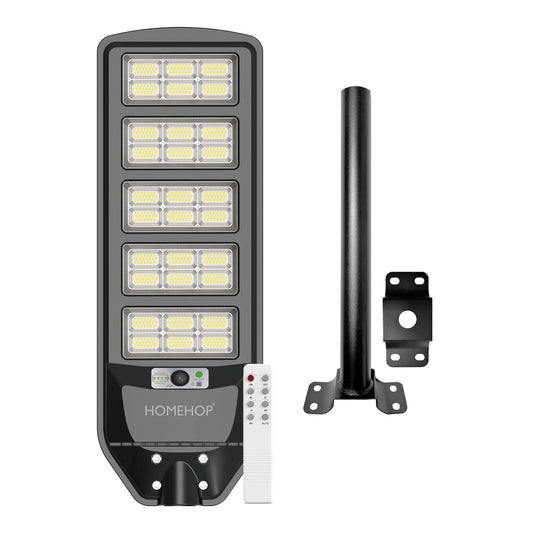 Solar Street Light Outdoor Waterproof 200 Watt Motion Sensor 660 LED Security Wall Lamp with Remote Control for Pathway, Garden, Parking lot
