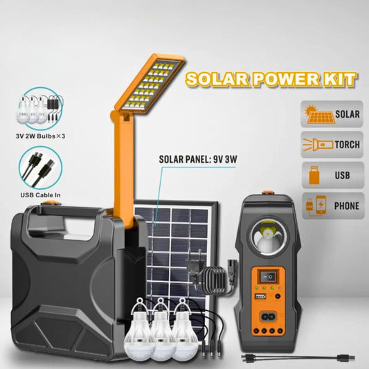 SAWON (𝐍𝐞𝐰 𝐘𝐞𝐚𝐫 Special 𝟓 𝐘𝐞𝐚𝐫𝐬 Warranty) Solar Mini Inverter Set | USB Cable, Torch, 3 LED Bulbs | Phone Charging, Portable Solar Lighting, Camping, and Home | Ideal 𝐆𝐢𝐟𝐭
