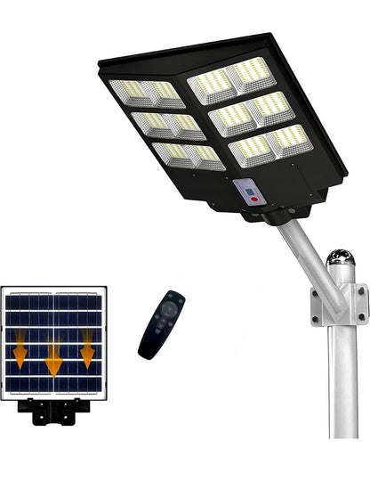 200 Watt Solar Street Lights Outdoor Automatic Motion Sensor Lights High Lumen Waterproof Solar LED Lamp with Aluminum Wall Mounting Bracket with Remote Control (2 Years Warranty)