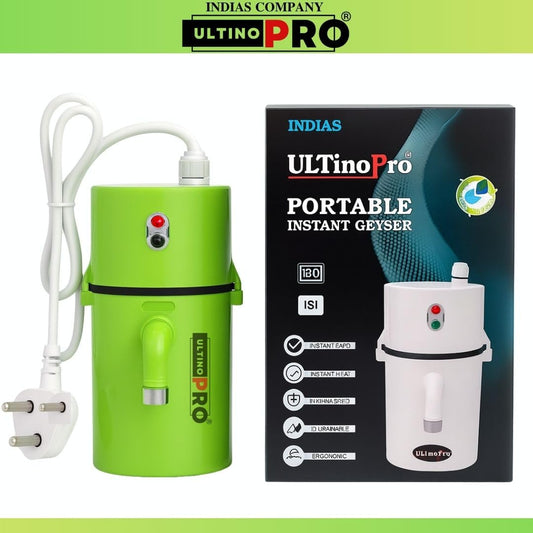 𝐈𝐍𝐃𝐈𝐀𝐒 𝐎𝐑𝐈𝐆𝐈𝐍𝐀𝐋 𝐀𝐮𝐭𝐨 Cut-Off [𝟐𝟎 𝐘𝐄𝐀𝐑 𝐖𝐀𝐑𝐑𝐀𝐍𝐓𝐘] Portable Instant Water Heater/Geyser for Kitchen, Bathroom, Saloon & Parlor, (Green)