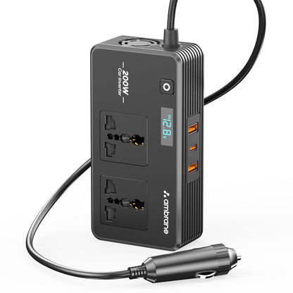 Ambrane 200W Car Power Inverter/Laptop Charger